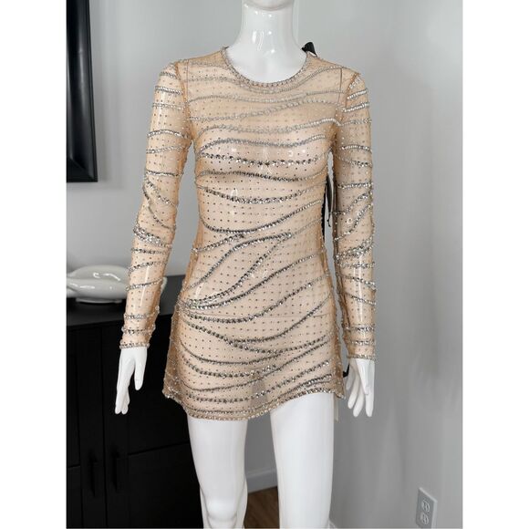 Retrofete Raes Sheer Embellished Long Sleeve Size Small - Picture 14 of 17